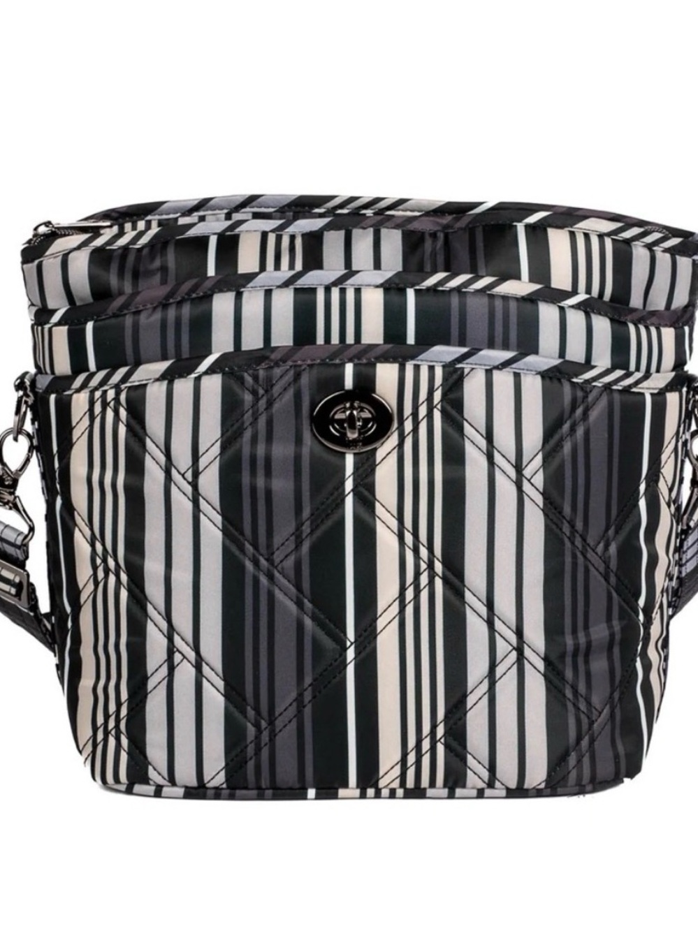 Lug Adagio Crossbody in Lovestripe Black NWT